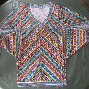 Trina Turk Cover Up Swim Tunic Top Multi Size S